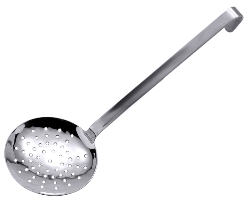 Schaumlöffel flach 14 cm fugenlos mit kurzem Stiel