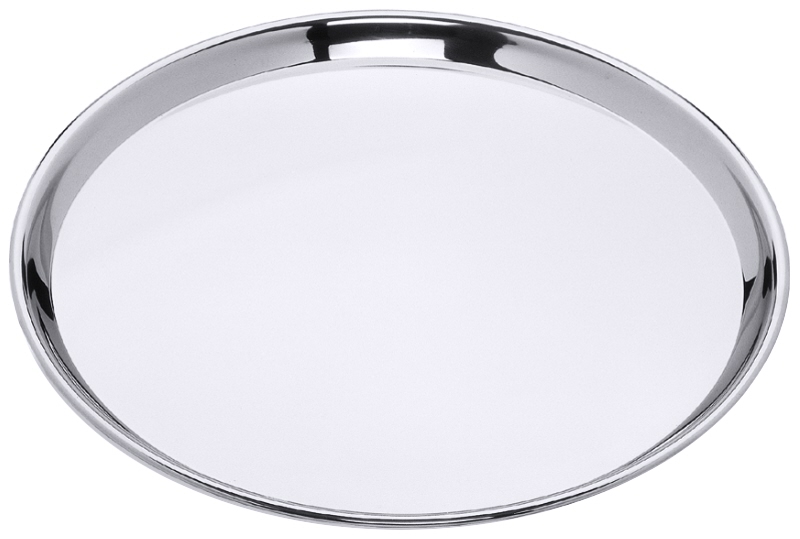 Tablett rund 41 cm mit gebördeltem Rand